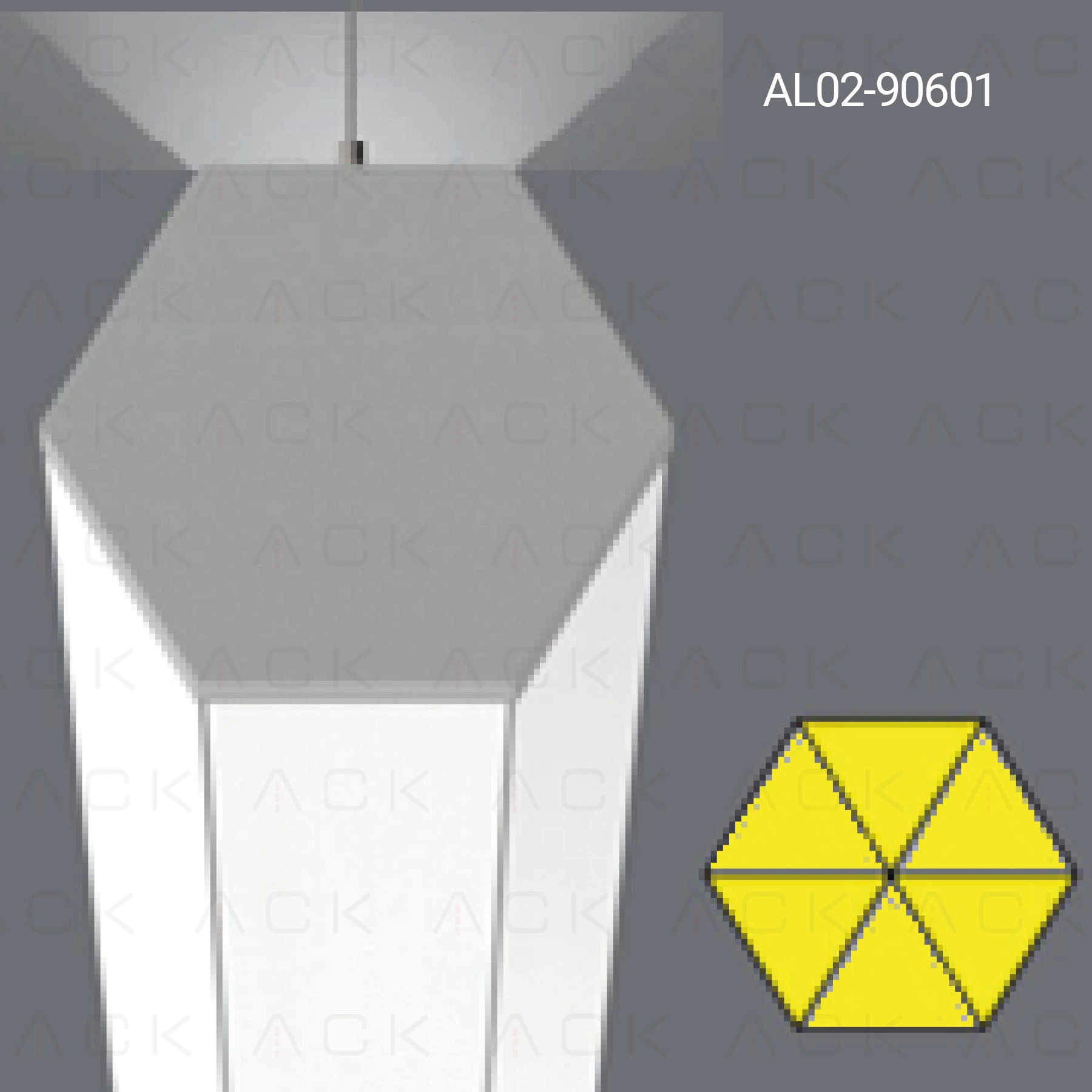 ACK 126W Altıgen LED Linear Armatür
