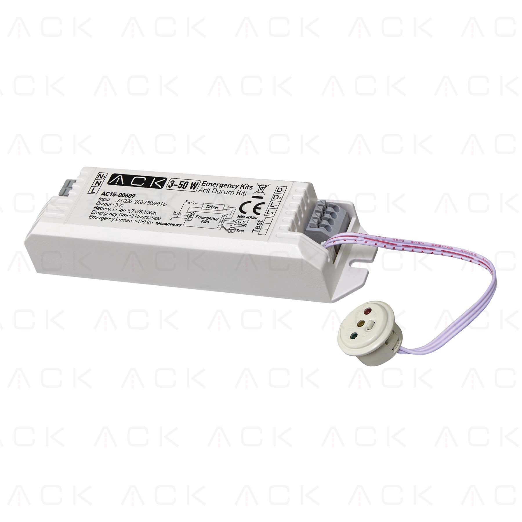 ACK LED Lambalı Armatürler İçin Acil Yönlendirme Kiti