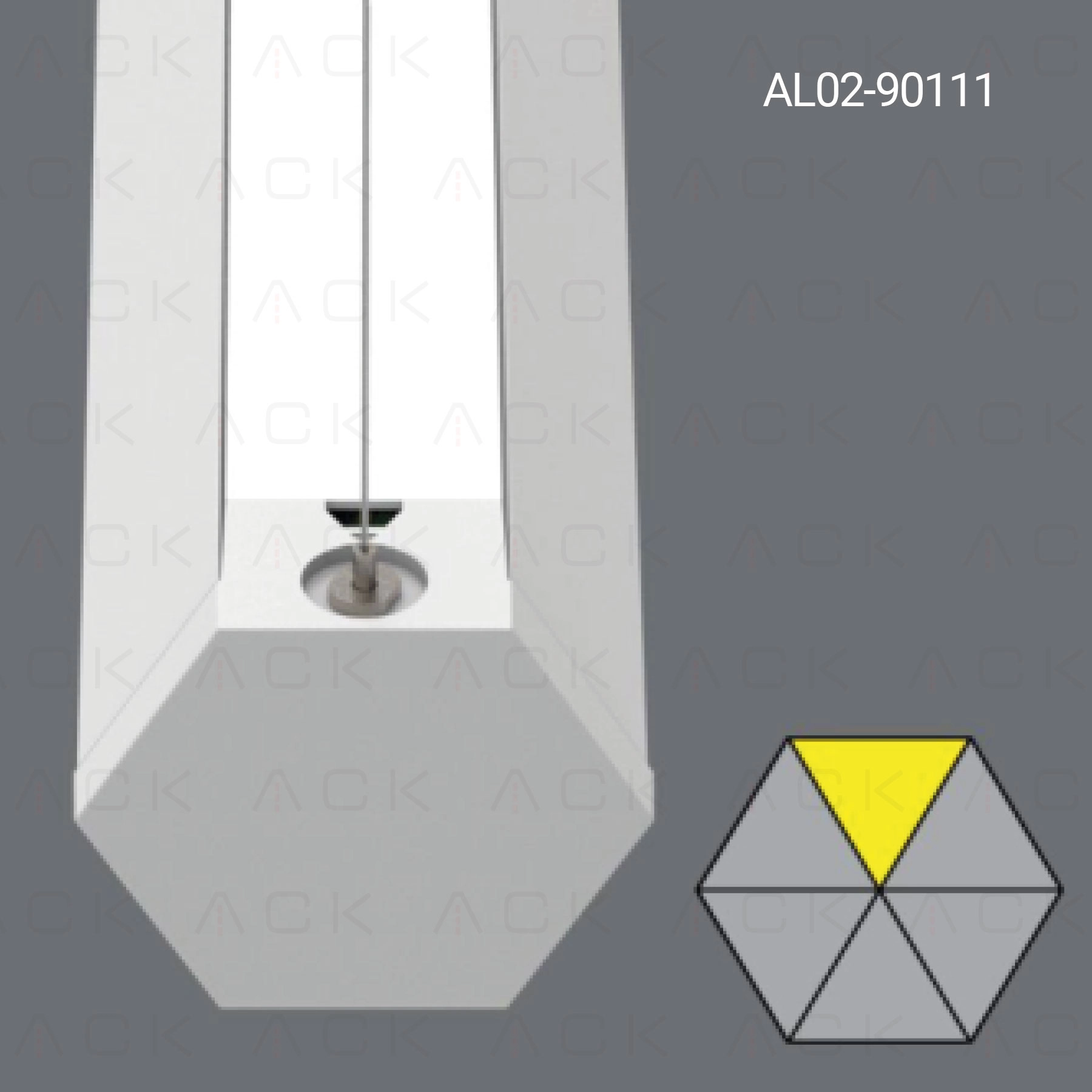 ACK 21W Altıgen LED Linear Armatür