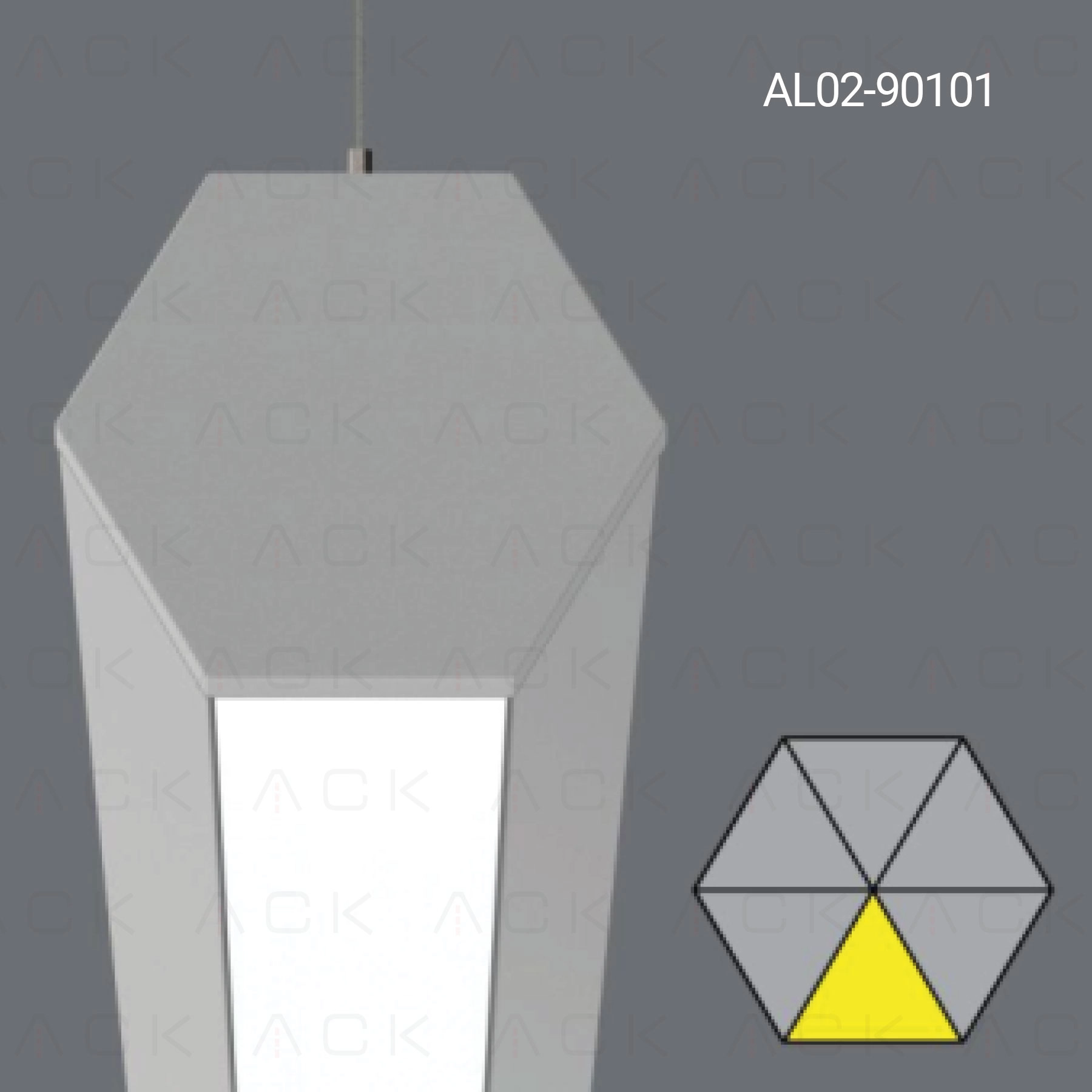 ACK 21W Altıgen LED Linear Armatür