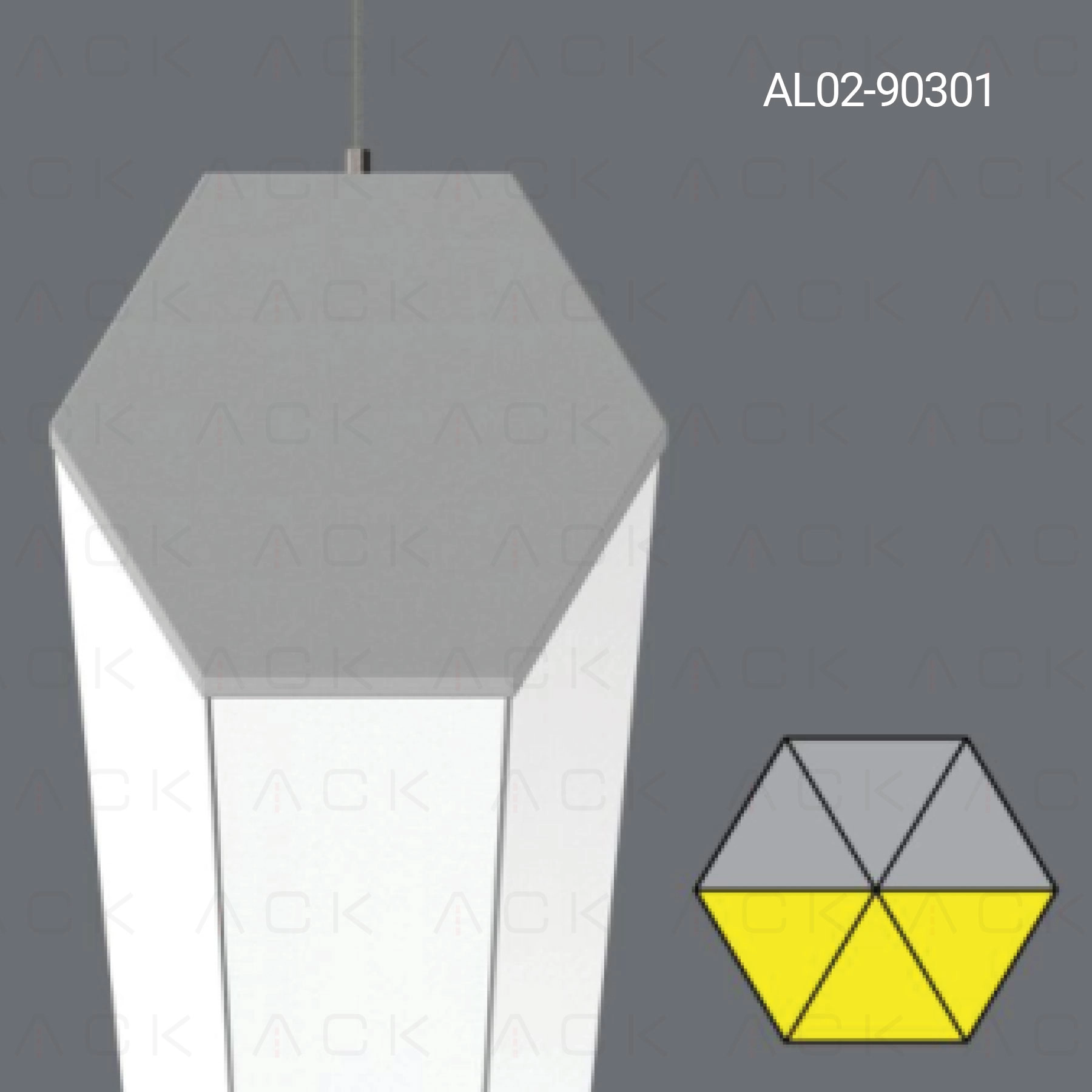 ACK 63W Altıgen LED Linear Armatür