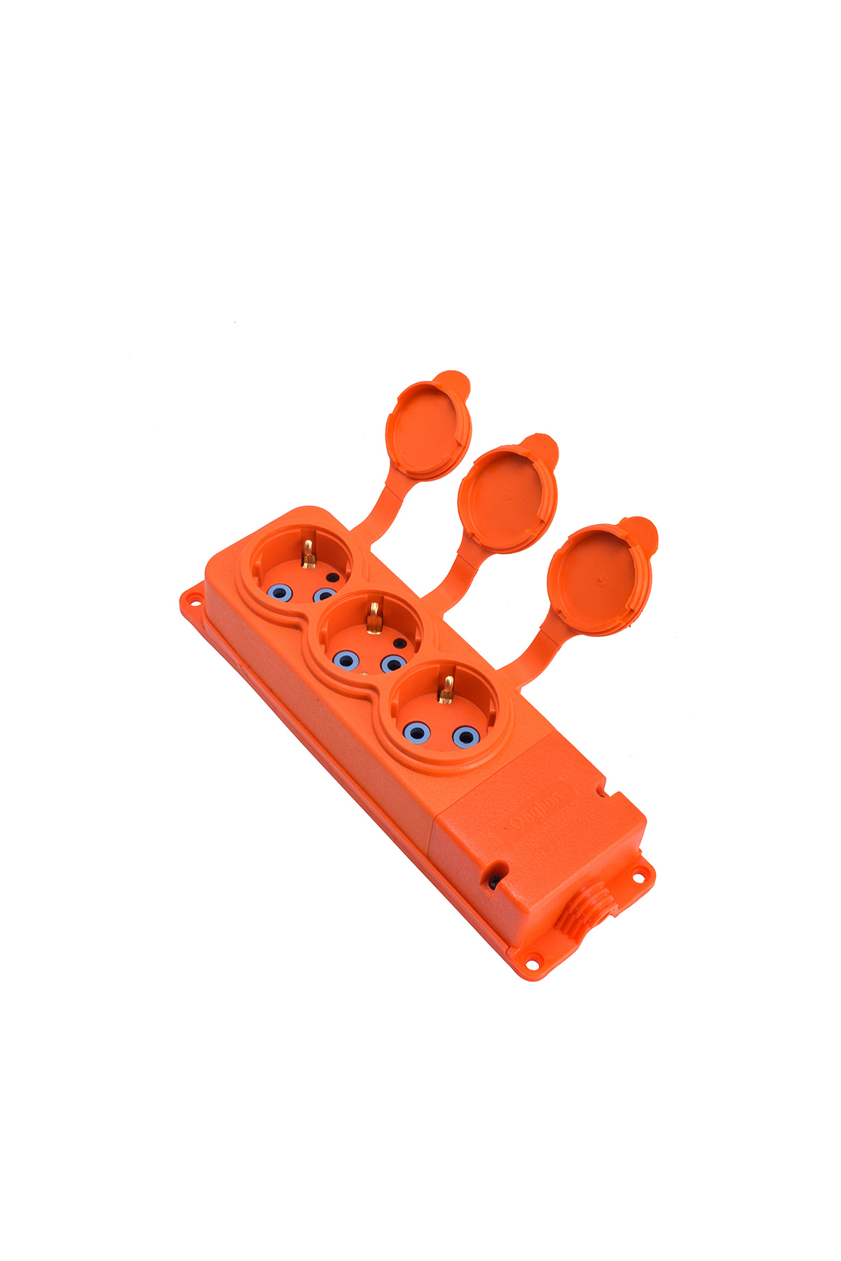 3-Way Socket Outlet -IP44- Orange Color