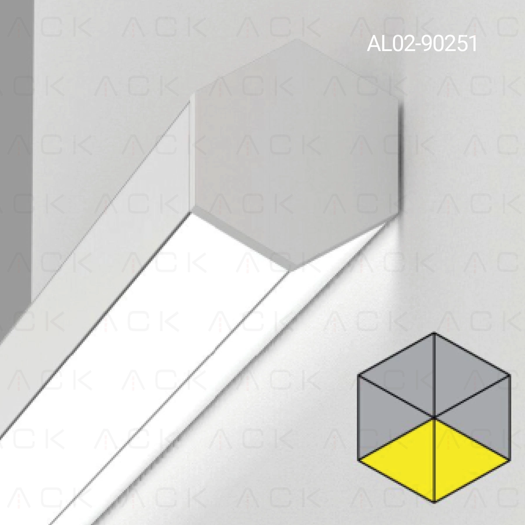 ACK 42W Altıgen LED Linear Armatür