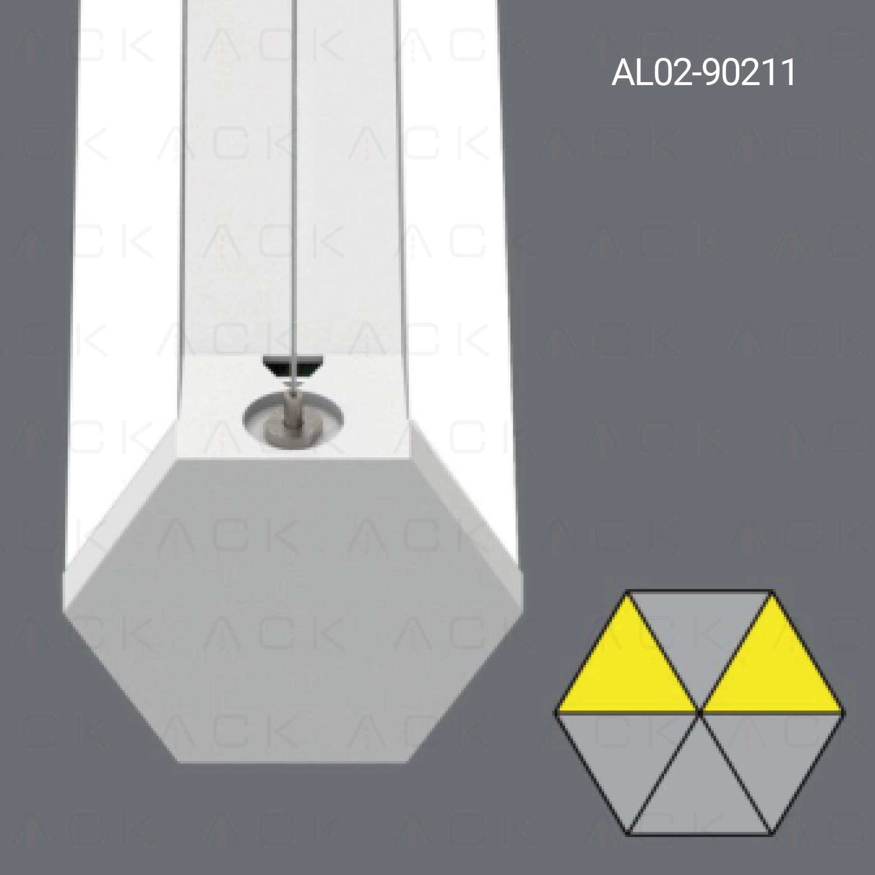 ACK 42W Altıgen LED Linear Armatür