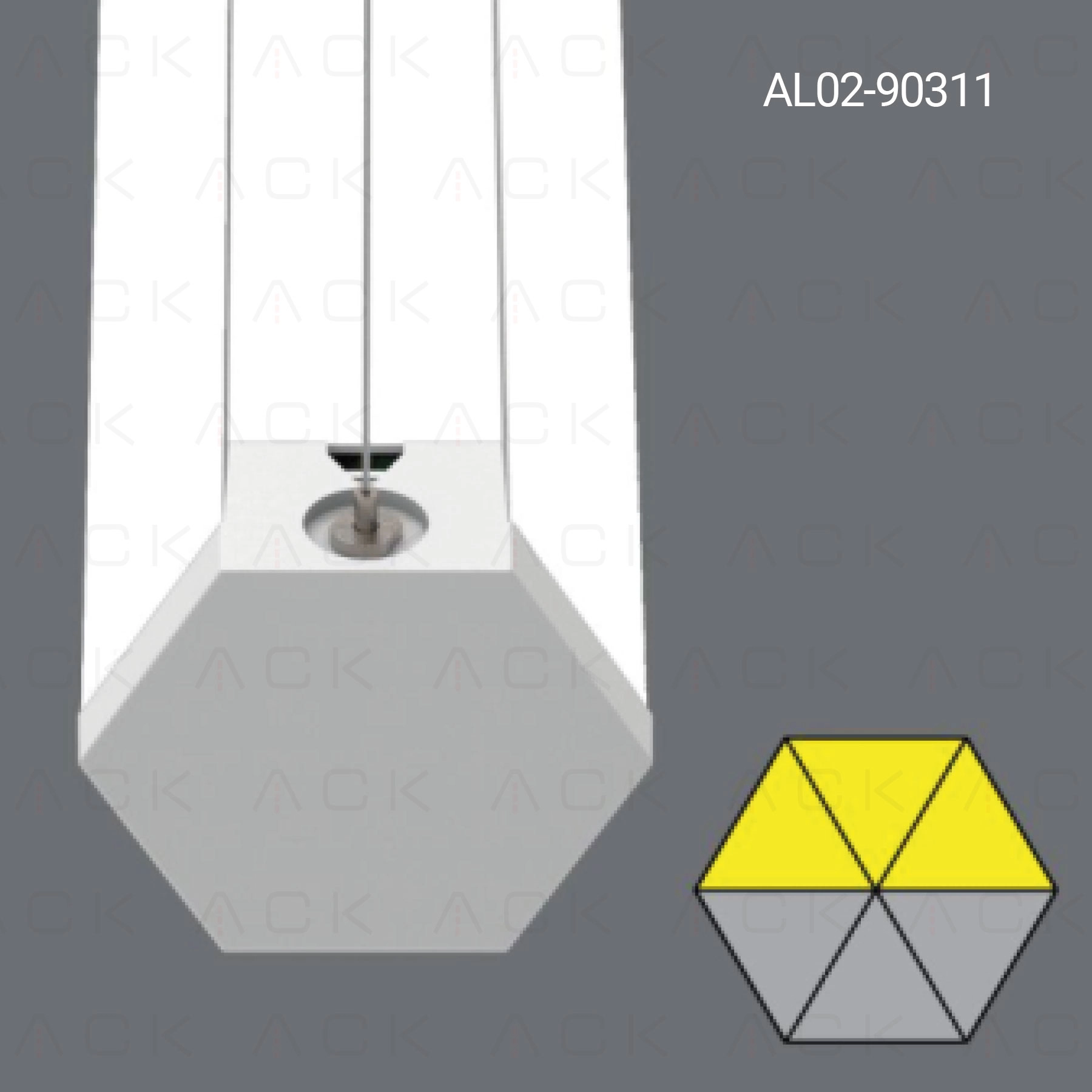 ACK 63W Altıgen LED Linear Armatür