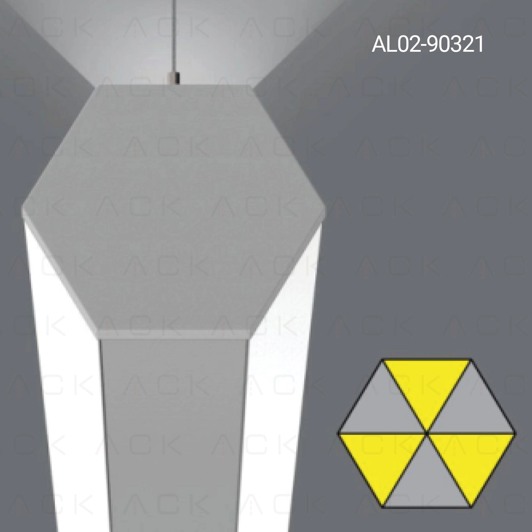 ACK 63W Altıgen LED Linear Armatür